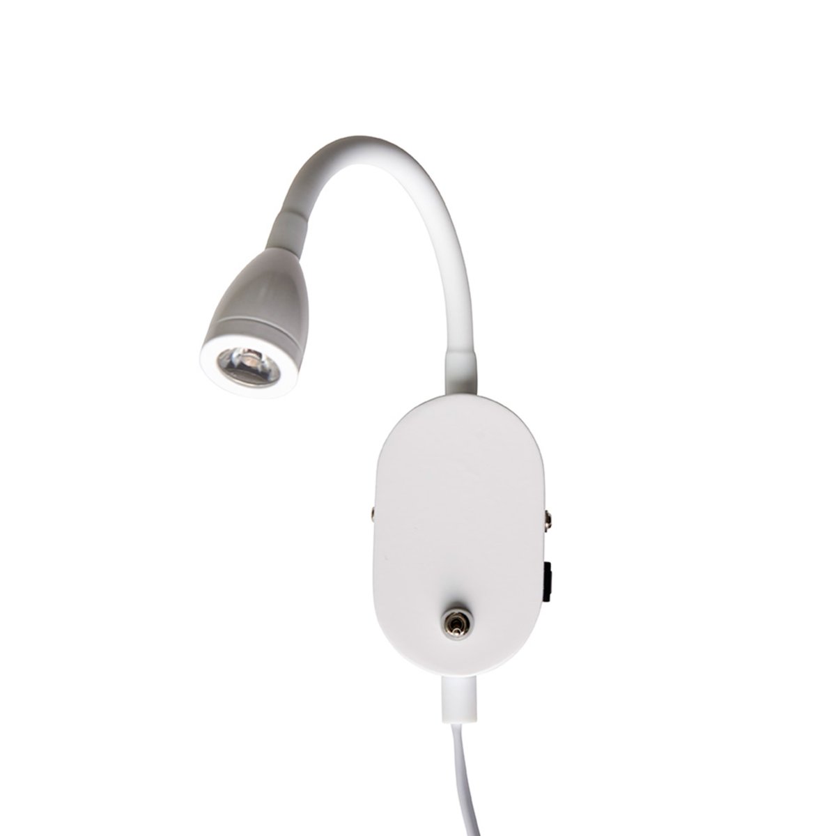 Mols Hvit leselampe Fra Dyberg Larsen - I tillegg har Mols en diskret USB-port (2A) som lar deg lade mobiltelefonen ved sengen uten ekstra ledninger som skruer.