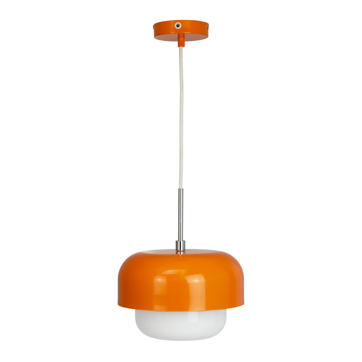 Haipot Ø23 Oransje Taklampe Fra Dyberg Larsen - Lampen er designet av danske Frank Kerdil og produsert i samarbeid med stylist Anette Eckmann, og er inspirert av det japanske universet og Australias vakre farger.