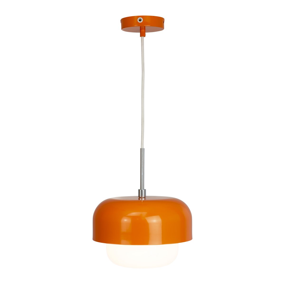 Haipot Ø23 Oransje Taklampe Fra Dyberg Larsen - Lampen er designet av danske Frank Kerdil og produsert i samarbeid med stylist Anette Eckmann, og er inspirert av det japanske universet og Australias vakre farger.