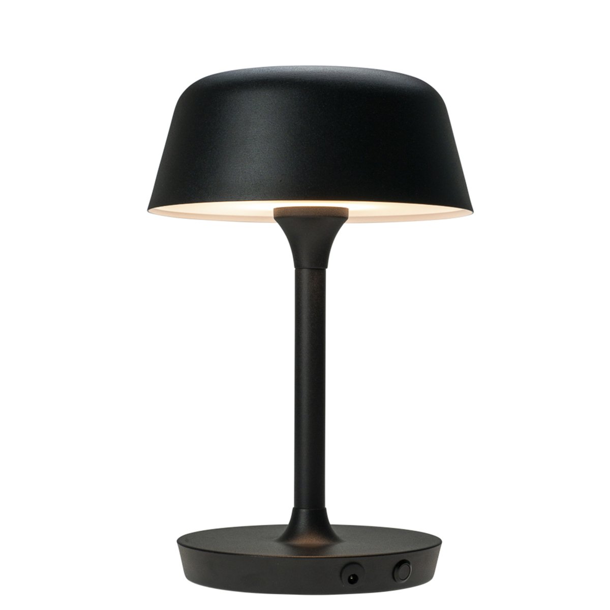 Valencia 30cm Svart bærbar Fra Dyberg Larsen - Den elegante Valencia bordlampen fra Dyberg Larsen i sort er oppladbar og kan plasseres der det trengs mest.