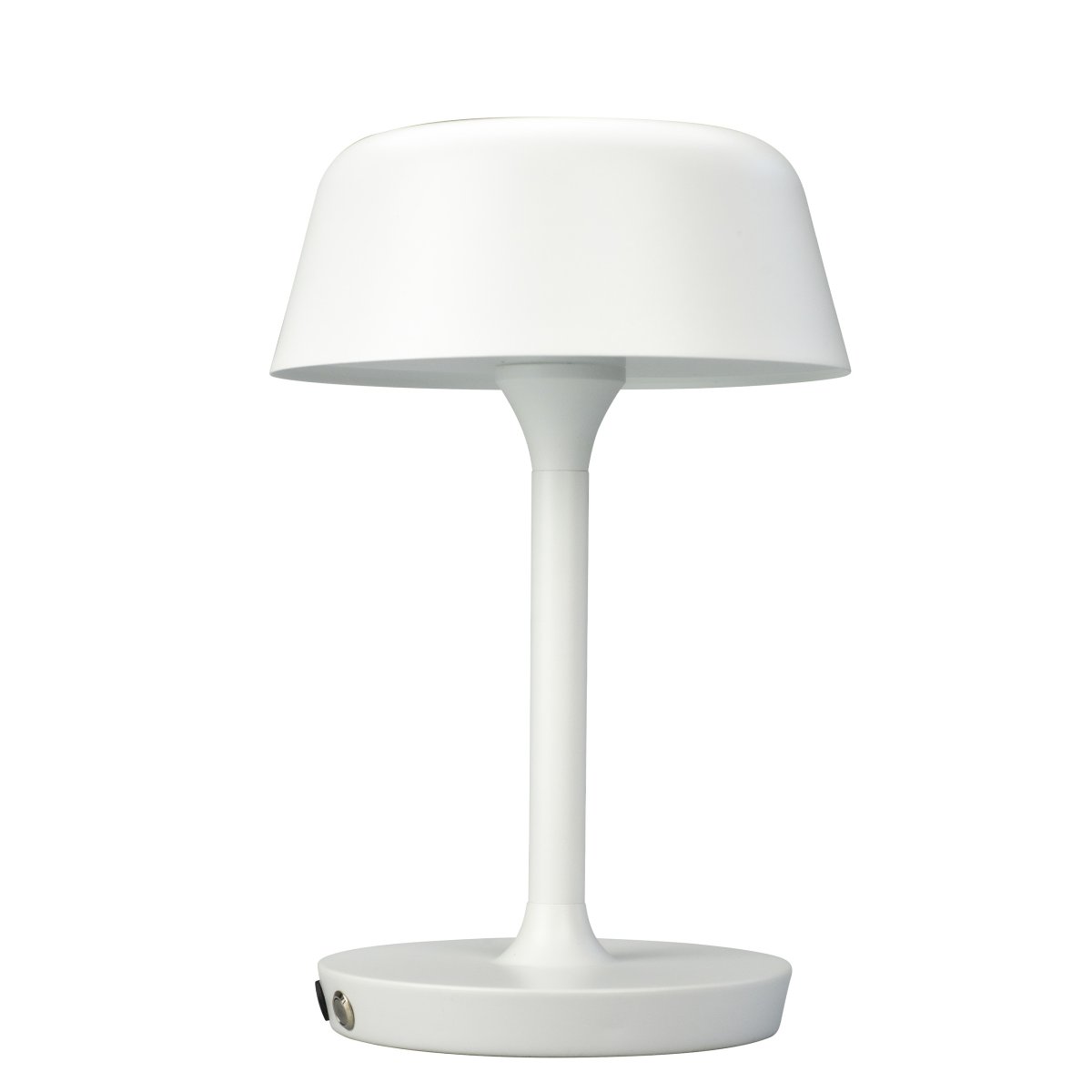 Valencia 30cm Hvit bærbar Fra Dyberg Larsen - Den elegante Valencia bordlampen fra Dyberg Larsen i hvit er oppladbar og kan plasseres der det trengs mest.