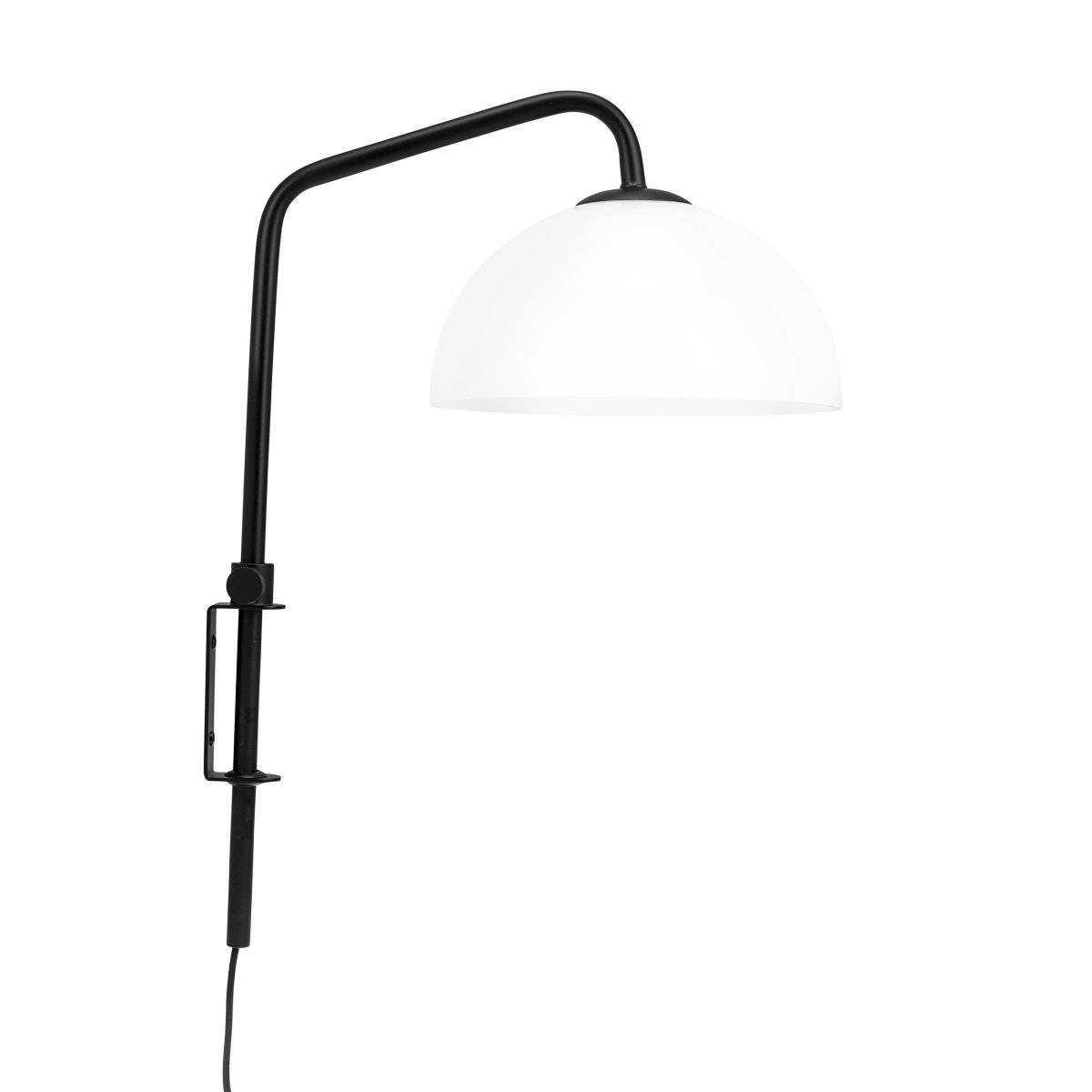 Jazz 43cm Svart vegglampe Fra Dyberg Larsen - Leveres med 1,6m sort tekstilledning med strømbryter.