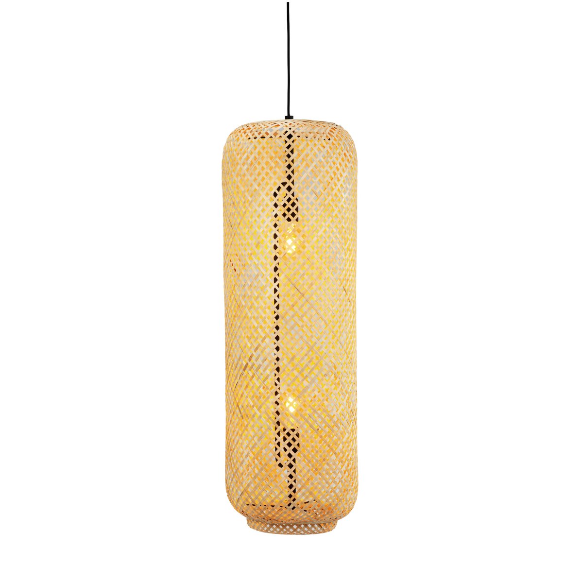 Boom Ø30 Natur Taklampe Fra Dyberg Larsen - Nydelig, håndvevd bambus pendellampe i naturlig farge som sprer et varmt og innbydende lys.