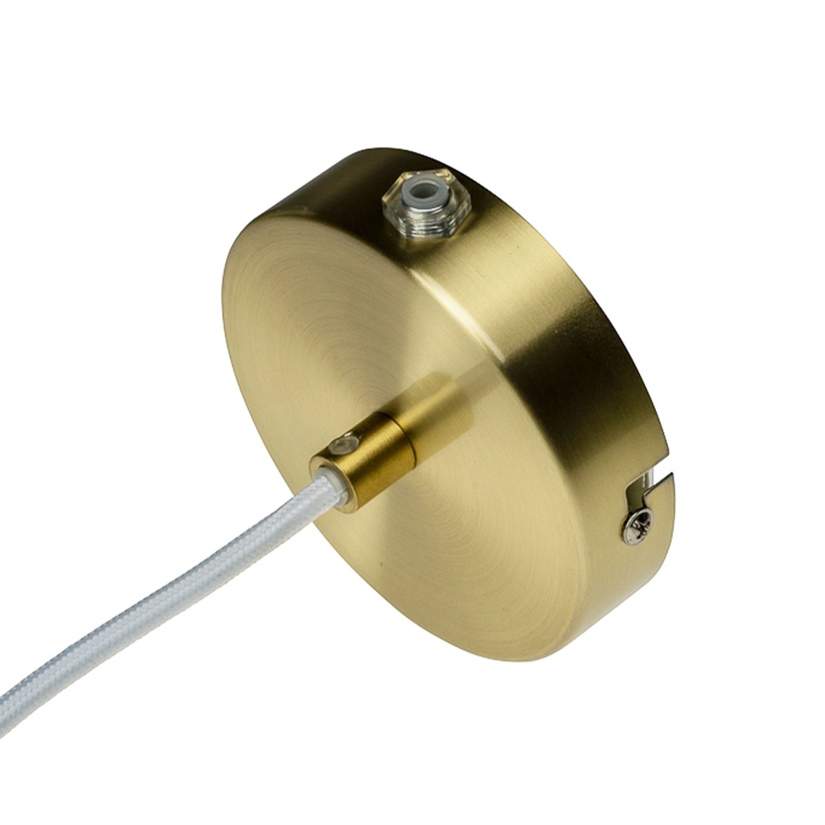 DL39 Ø25 Messing Taklampe Fra Dyberg Larsen - Kombinasjonen av opalglass og messing gj&oslash;r den til en dekorativ interi&oslash;rdetalj i hjemmet.
