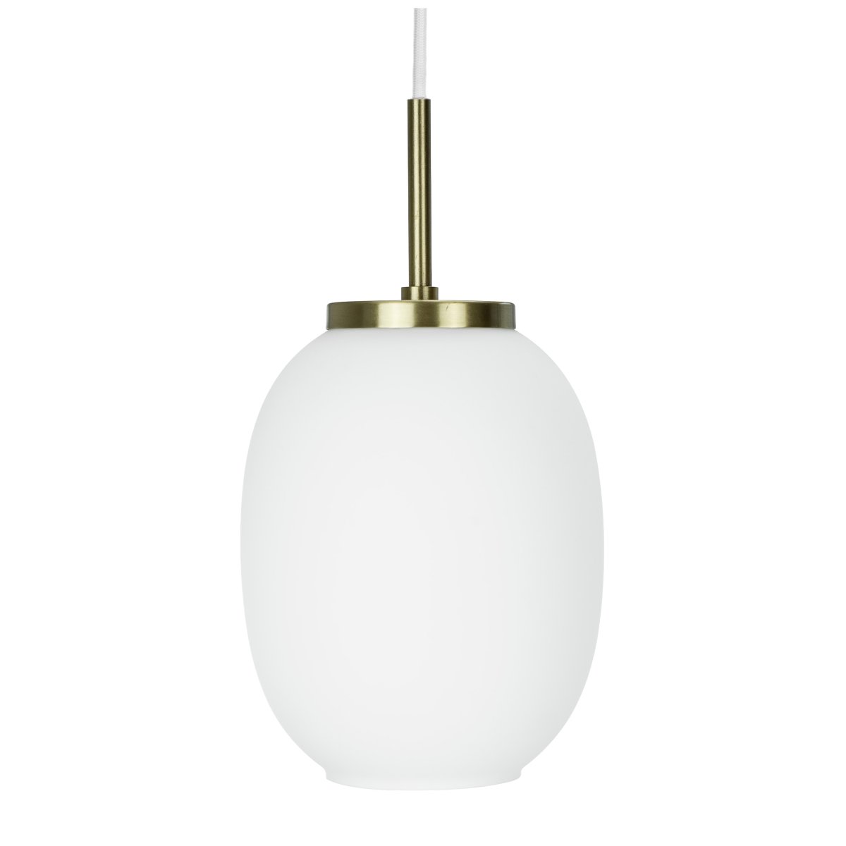 DL39 Ø15 Messing Taklampe Fra Dyberg Larsen - Kombinasjonen av opalglass og messing gj&oslash;r den til en dekorativ interi&oslash;rdetalj i hjemmet.
