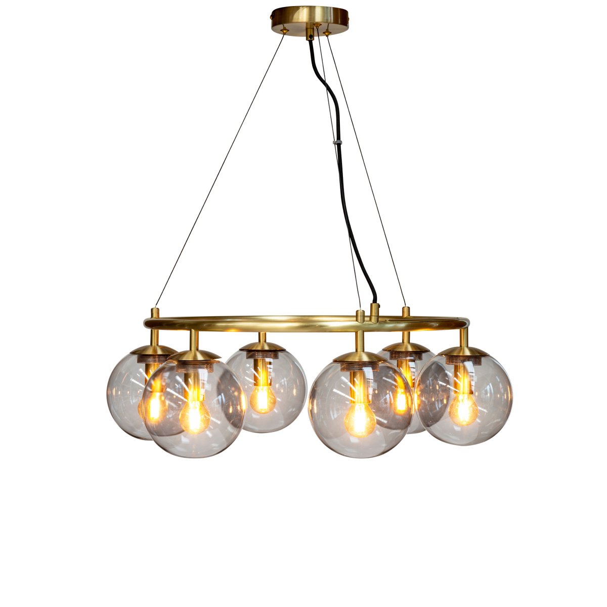 Como Ø65 Messing Taklampe Fra Dyberg Larsen - Como er en eksklusiv taklampe i messing som kombinerer retroinspirert design med moderne elementer.