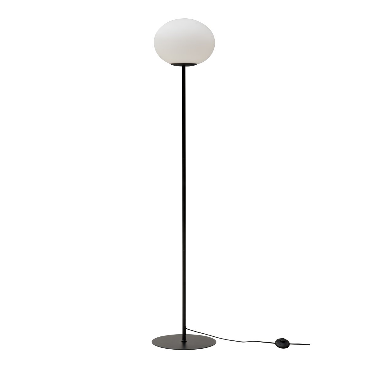 Princess Svart gulvlampe Fra Dyberg Larsen - Leveres med 1,8m sort tekstilledning med gulvbryter.