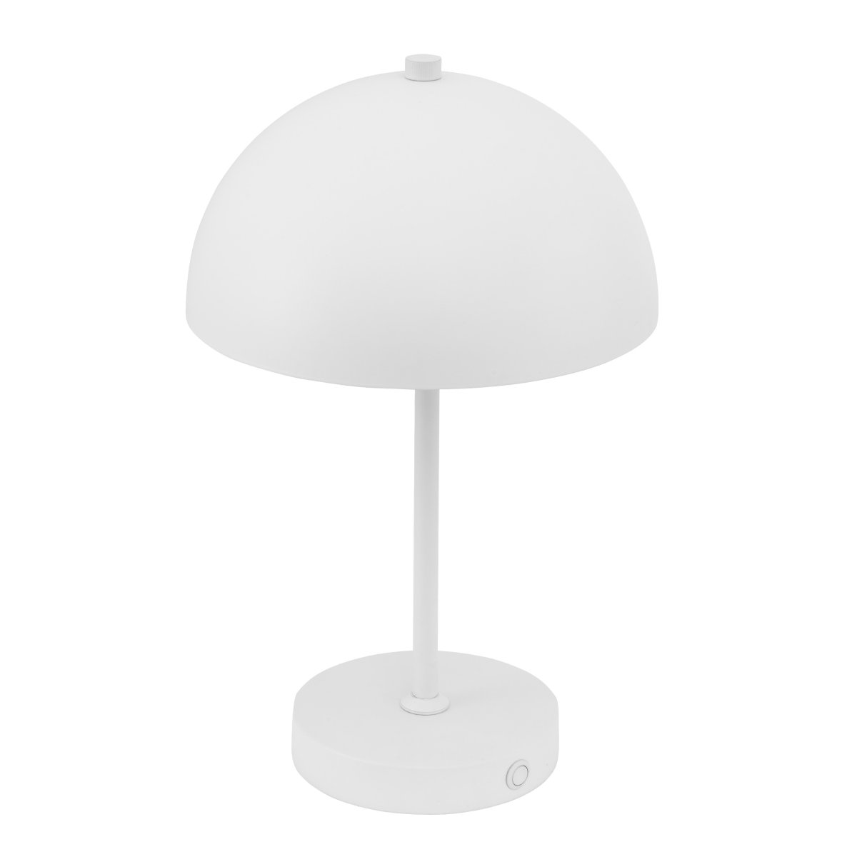 Stockholm 30cm Hvit bærbar Fra Dyberg Larsen - Stockholm LED-bordlampe i hvitt er en oppladbar lampe med tre lysstyrkeniv&aring;er (100 %, 50 % og 25 %), ideell for b&aring;de innend&oslash;rs og sporadisk utend&oslash;rs bruk.