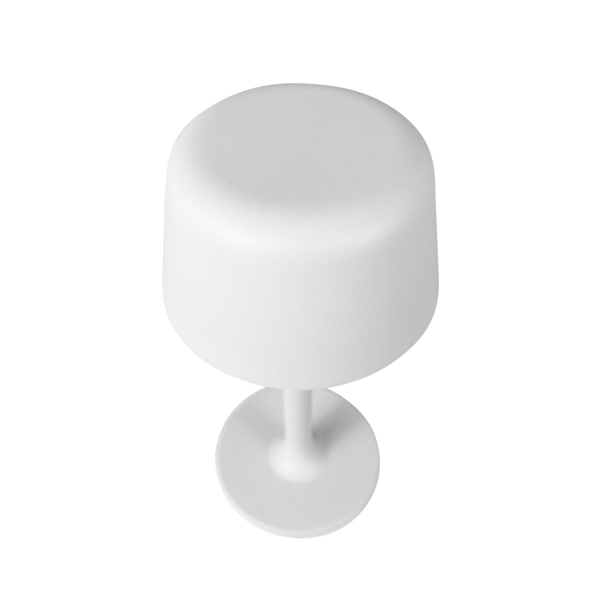 Flow 25cm Hvit bærbar Fra Dyberg Larsen - Lampen er av tre og lett å flytte, noe som gir frihet til å plassere den hvor som helst.