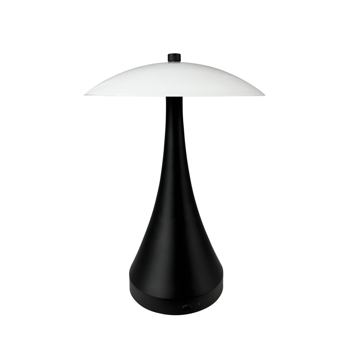 Vienna 28cm Svart bærbar Fra Dyberg Larsen - Den oppladbare lampen gir deg friheten til å plassere den hvor som helst, uten å bekymre deg for kabler.