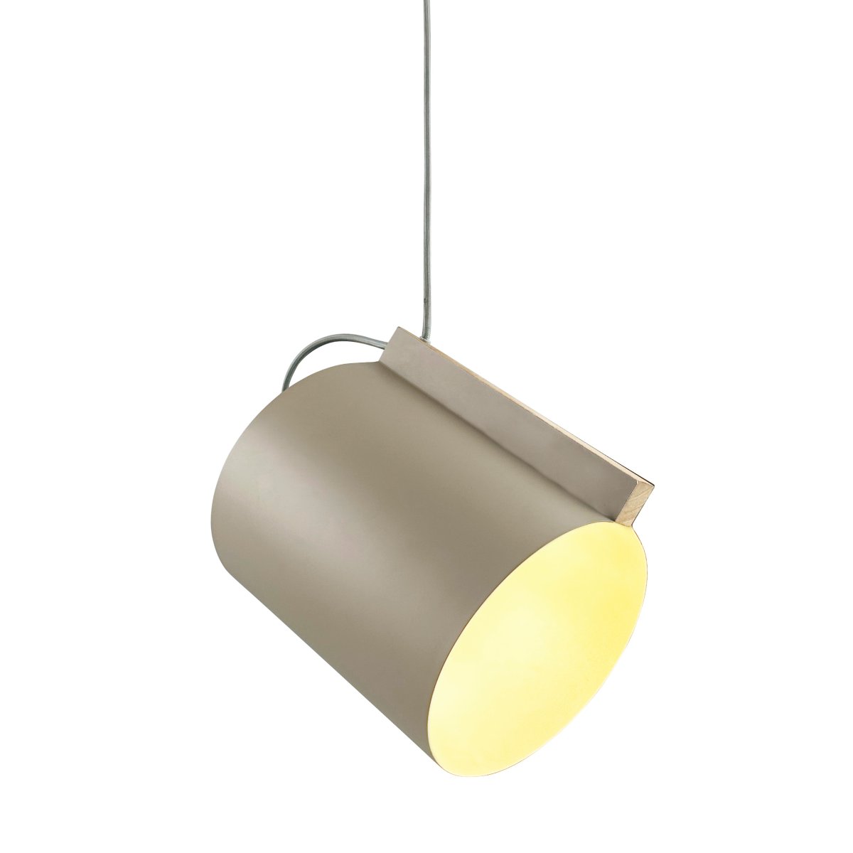 Wum Ø23 Matt grå Taklampe Fra Dyberg Larsen - Tillverkad i metall med en mattgr&aring; finish och en 2 meter l&aring;ng gr&aring; tygsladd, &auml;r Wum en perfekt balans mellan funktion och design.