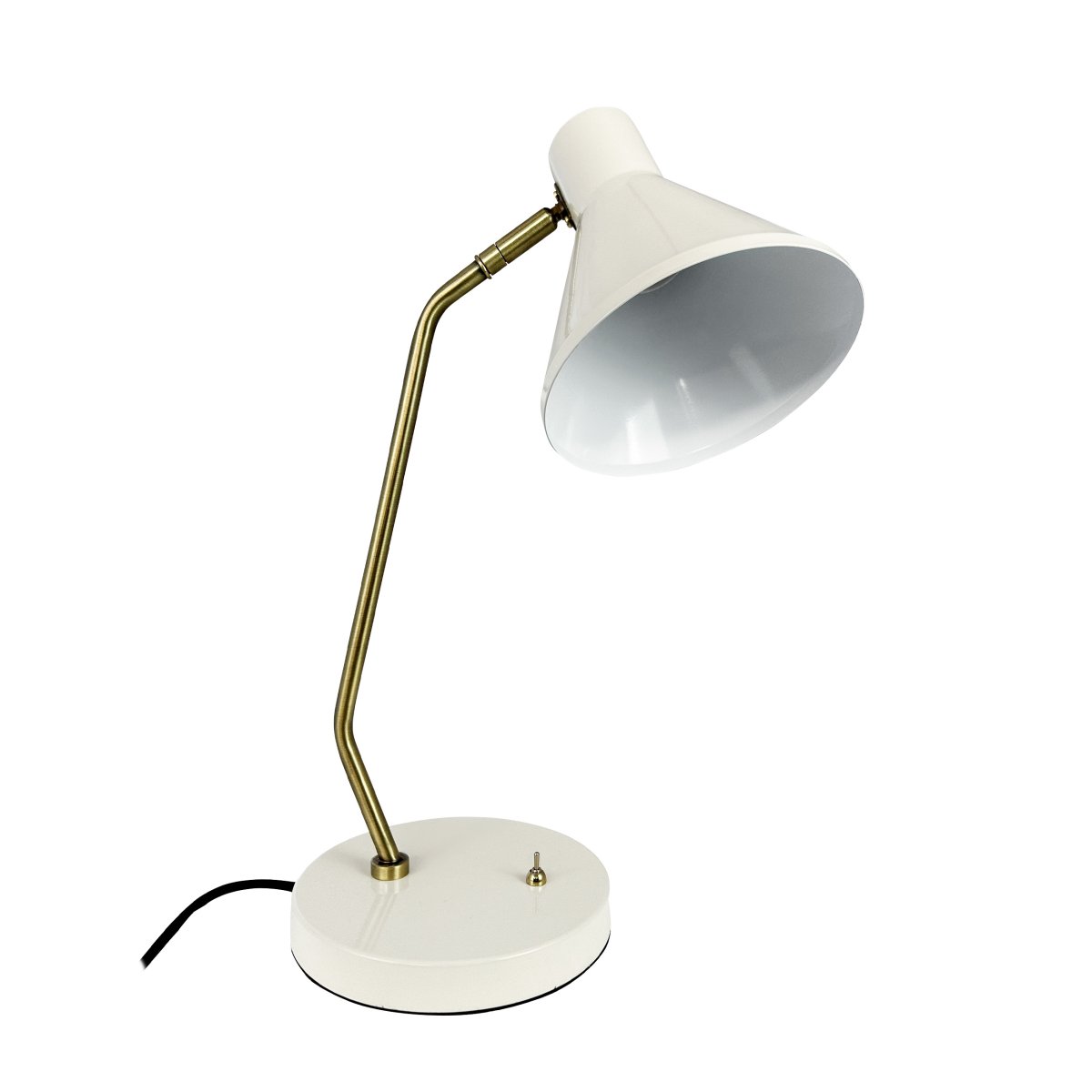 Sleep 43cm Blank hvit skrivebordslampe Fra Dyberg Larsen - Sleep-lampen tilbyr enkel eleganse og en myk belysning som bidrar til en avslappende atmosf&aelig;re.