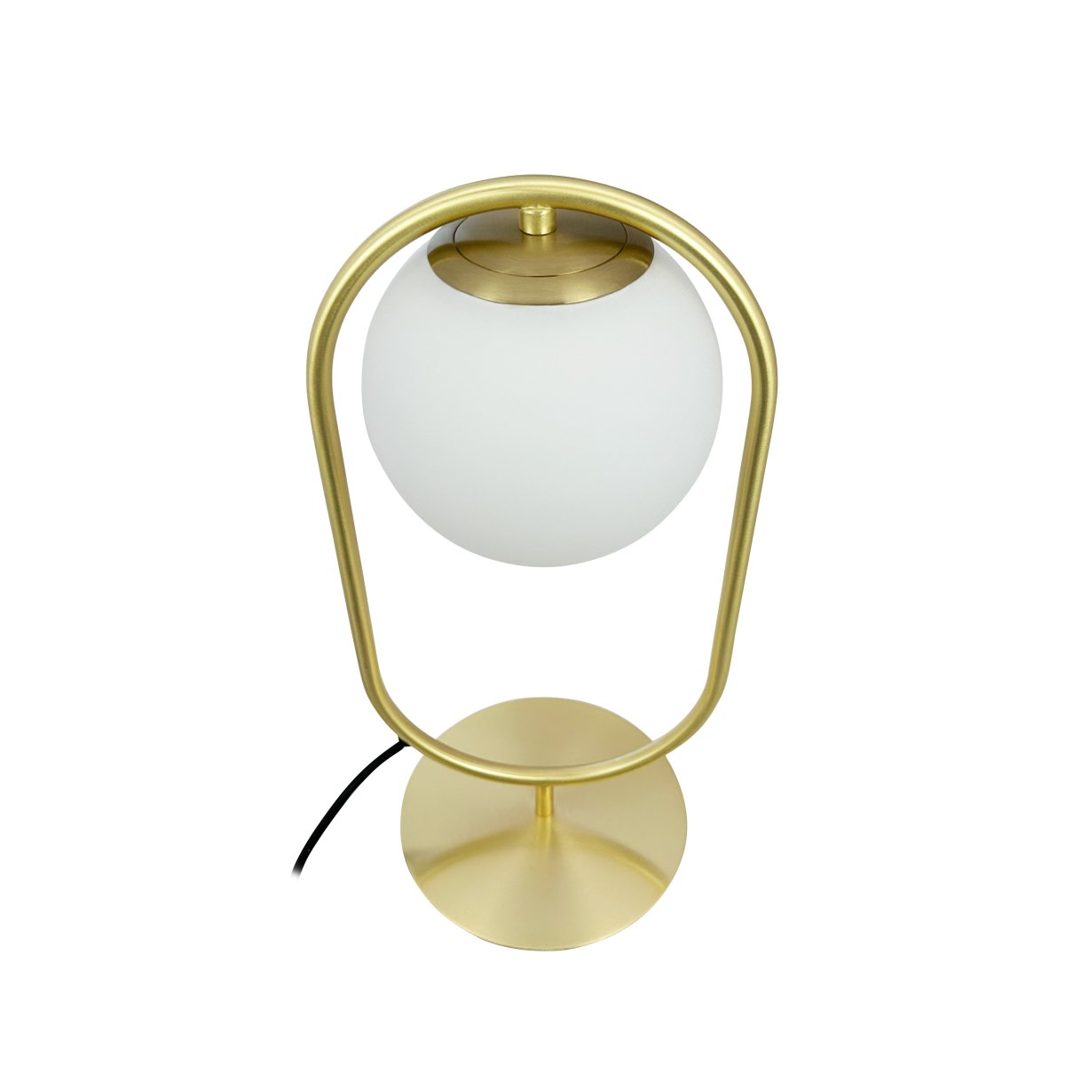Reims 40cm Messing/hvit bordlampe Fra Dyberg Larsen - Legg til Reims bordlampe til hjemmet ditt for en sofistikert og elegant belysningsløsning.