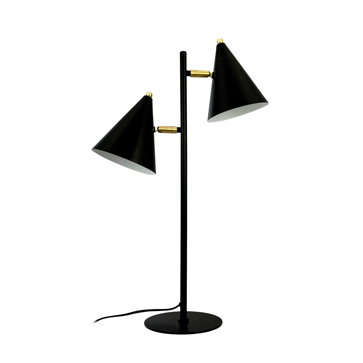 Rouen 65cm Svart bordlampe Fra Dyberg Larsen - Rouen-bordlampen gir et moderne og elegant preg til hjemmet ditt.