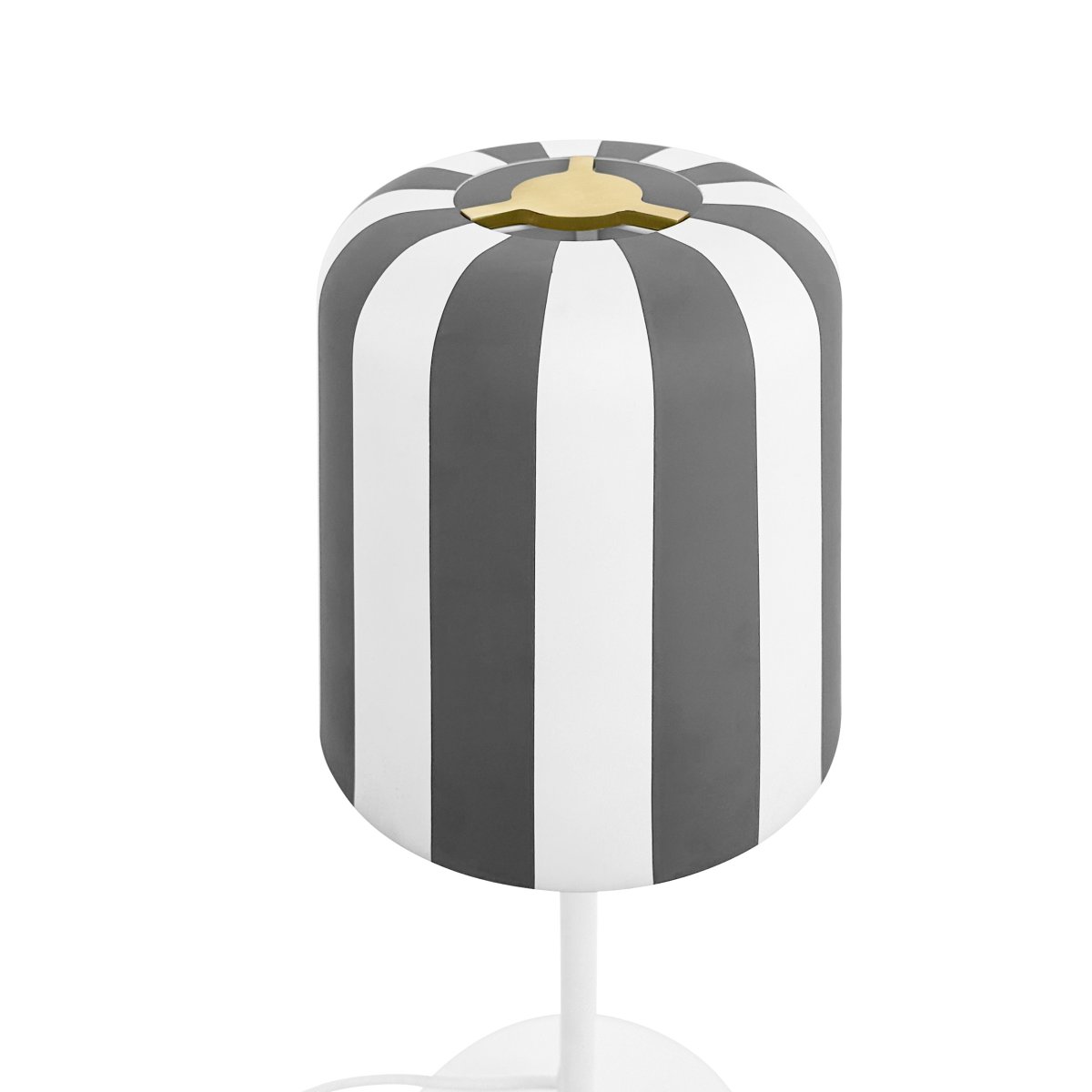 Gry 50cm Grå bordlampe Fra Dyberg Larsen - Genom att ta igenk&auml;nnbara m&ouml;nster och s&auml;tta dem i en ny kontext ville hon skapa en lampa som f&aring;r m&auml;nniskor att le och ger en unik visuell upplevelse.