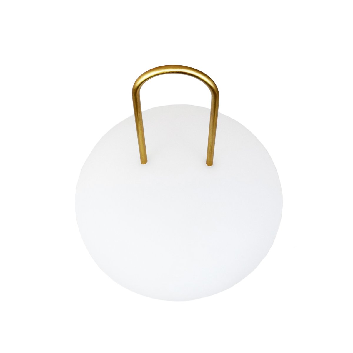 Ellipse 27cm Hvit bærbar Fra Dyberg Larsen - Den lyser i opptil 42 timer p&aring; laveste lysstyrke og opptil 12 timer p&aring; h&oslash;yeste.