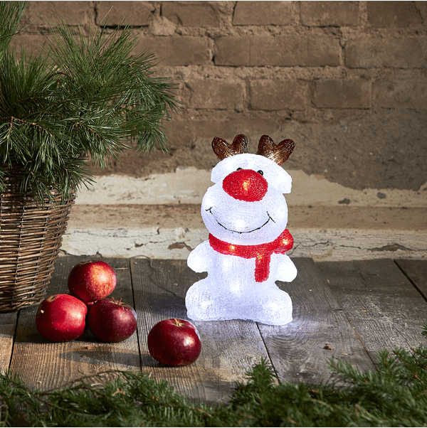 Crystalo Rein Hvit Fra Star Trading - Morsom dekorasjon &aring; ha i hagen og i entr&eacute;en.