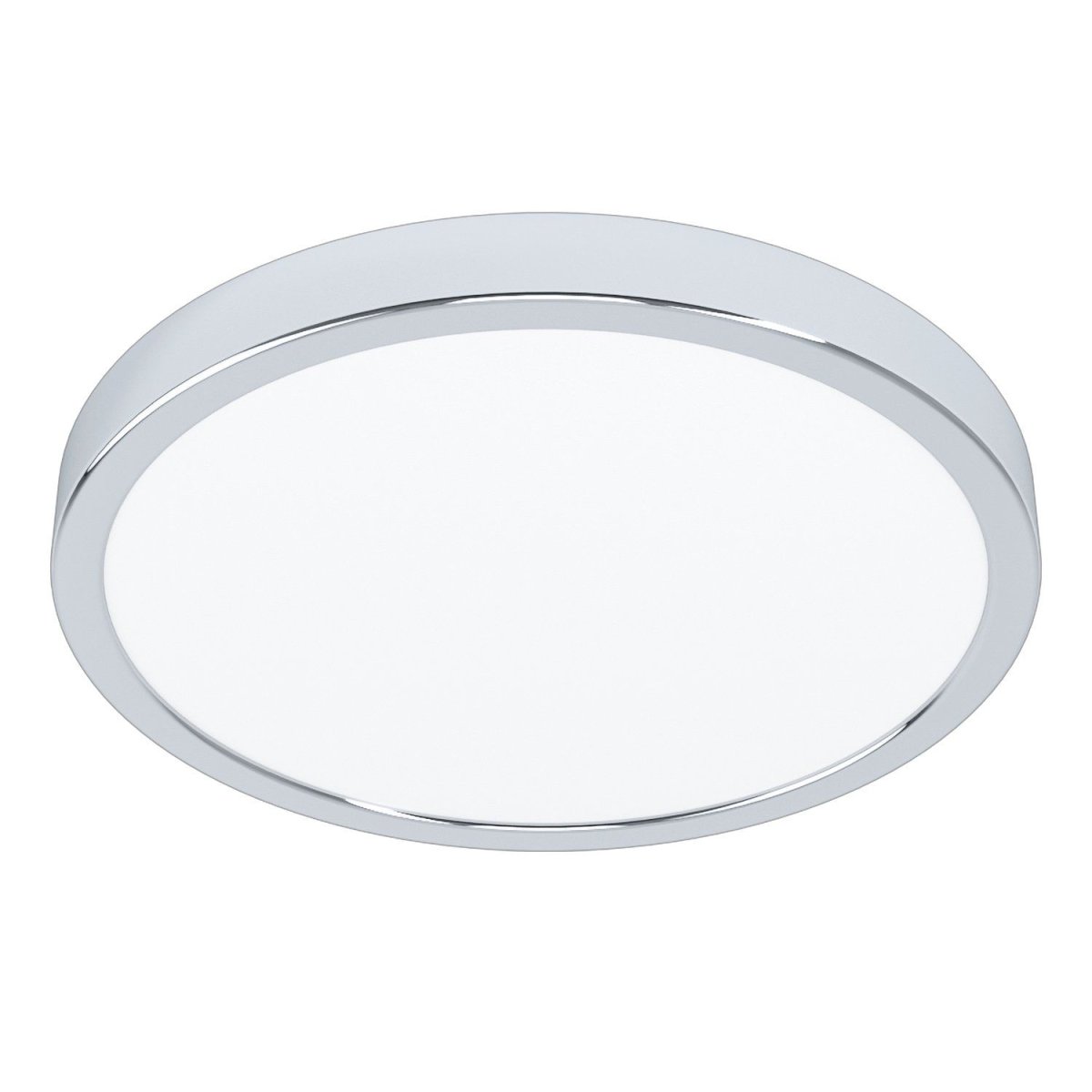 Fueva Ø28 Krom baderomslampe Fra Eglo - Fueva plafond er en stilig og funksjonell taklampe i metall og plast med en elegant kromfinish og hvitt panel.