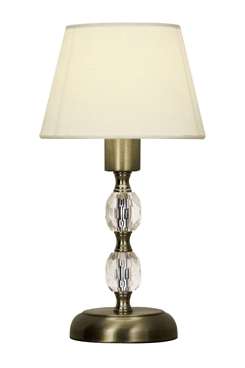Johanna 30cm Antikk messing bordlampe Fra Aneta Lighting - Johanna bordlampe laget av metall i antikk messing med klare akrylkuler skaper en eleganse.