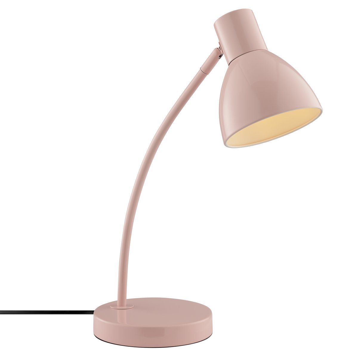 Jerry 43cm Rosa skrivebordslampe Fra Brilliant - Jerry er en praktisk og tidløs skrivebordslampe laget utelukkende av lakkert metall i rosa.