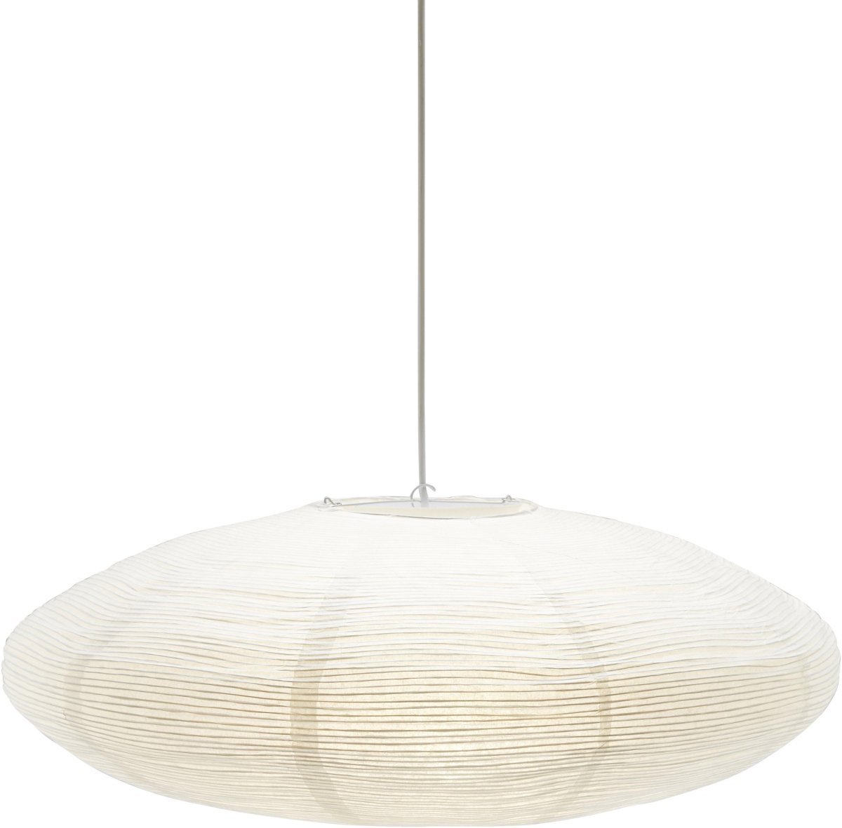 Yuni Skjerm Ekskl. Oppheng Ø58 Hvit Taklampe Fra PR Home - Yuni er ellipseformet med en diameter p&aring; 58 cm og en h&oslash;yde p&aring; 23 cm.