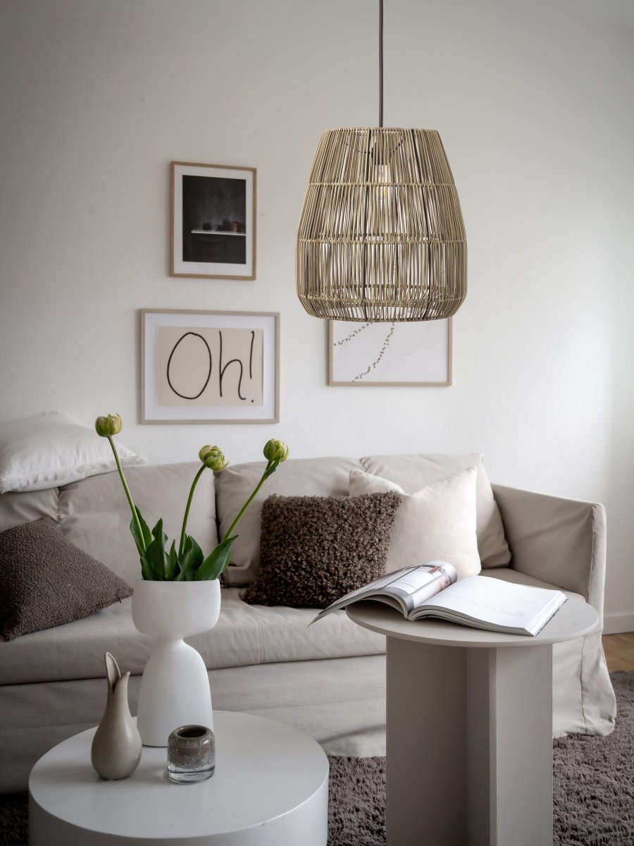 Saigon Ø38 Grå Taklampe Fra PR Home - 1,2m med E27 lampeholder og takkopp for krokoppheng.