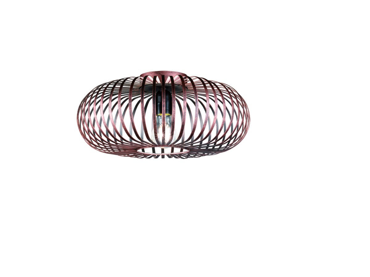 Johann Ø40 Antikk kobber plafond Fra Trio Lighting - Denne dekorative lampen er et iøynefallende trekk i stuen, soverommet eller entréen, siden formen gir et imponerende lysresultat.