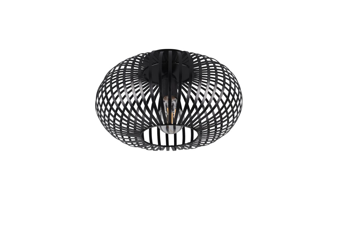 Johann Ø30 Svart plafond Fra Trio Lighting - Når den plasseres i stuen, soverommet eller gangen, kaster lampen et fantastisk mønster av lys og skygge i taket, og skaper en koselig atmosfære.