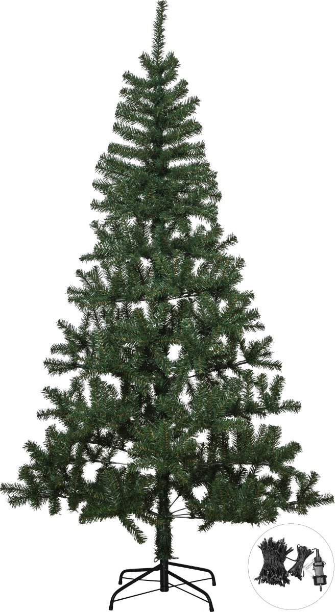 Alvik 210cm Grønn Fra Star Trading - 210 cm kunstig tre med buntet 180 lysstreng i Gylden varm hvit.