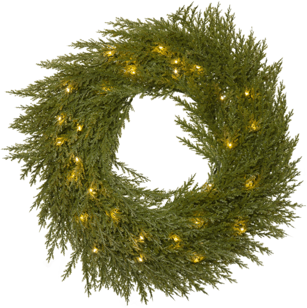 Thuja Ø45 Grønn Fra Star Trading - Thujakransen har grener som ser ut som thujan&aring;ler, laget av PE-materiale, noe som er et godt milj&oslash;valg.