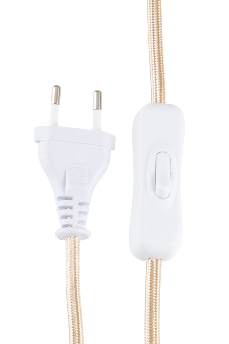 Iris 50cm Hvit bordlampe Fra Globen Lighting - V&aelig;r oppmerksom p&aring; at luftboblene i glasset varierer i st&oslash;rrelse og skaper et unikt m&oslash;nster for hver lampe, og det er derfor lampen du mottar kan avvike noe fra bildene.