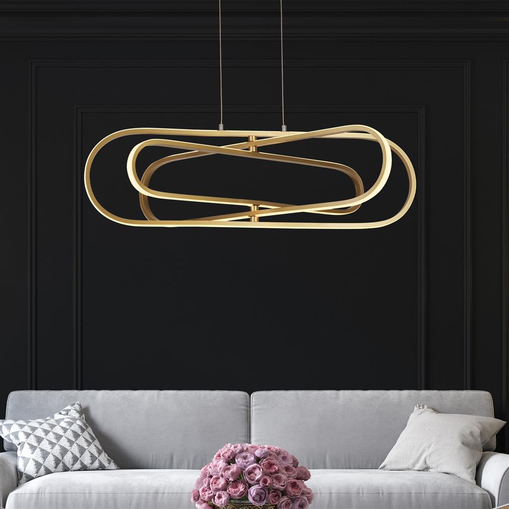 Clip 80cm Gull Taklampe Fra Searchlight - Clip er perfekt for de som ønsker både funksjon og kreativ design i ett.