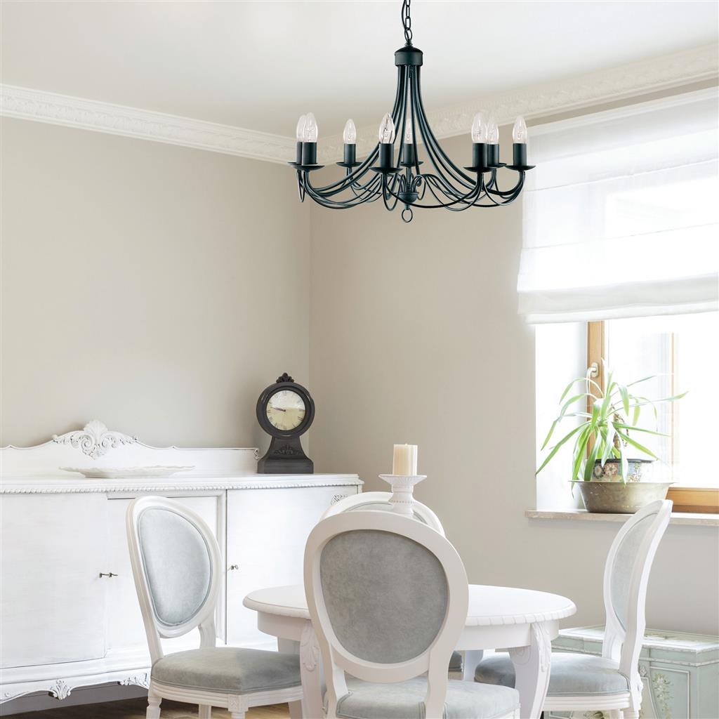 Maypole Ø60 Svart Taklampe Fra Searchlight - Maypole er en imponerende taklampe som kombinerer luksus og stil i et vakkert design.