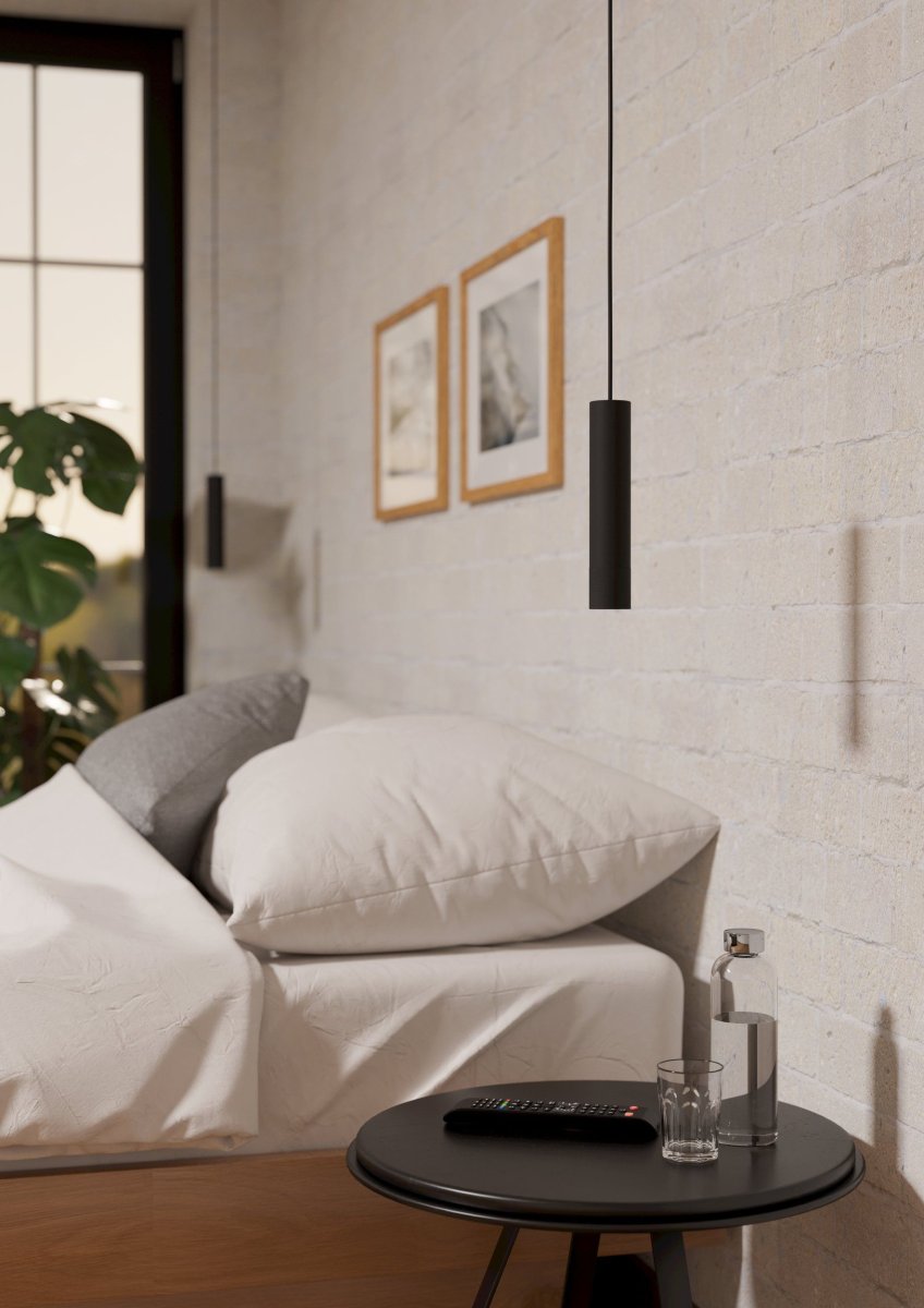 Almudaina Ø4 Svart Taklampe Fra Eglo - Lampen tar seg spesielt godt ut i en gruppe, for eksempel flere p&aring; rad over et kj&oslash;kken- eller spisebord, hvor den skaper et ensartet og elegant uttrykk.