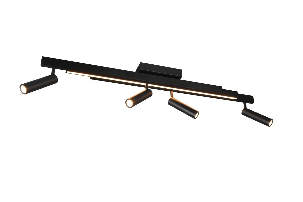 Zeno 4 Svart spotlight Fra Trio Lighting - Med energieffektiv LED-teknologi sparer du opptil 80 % på energikostnadene, samtidig som du får lang levetid og et miljøvennlig alternativ.