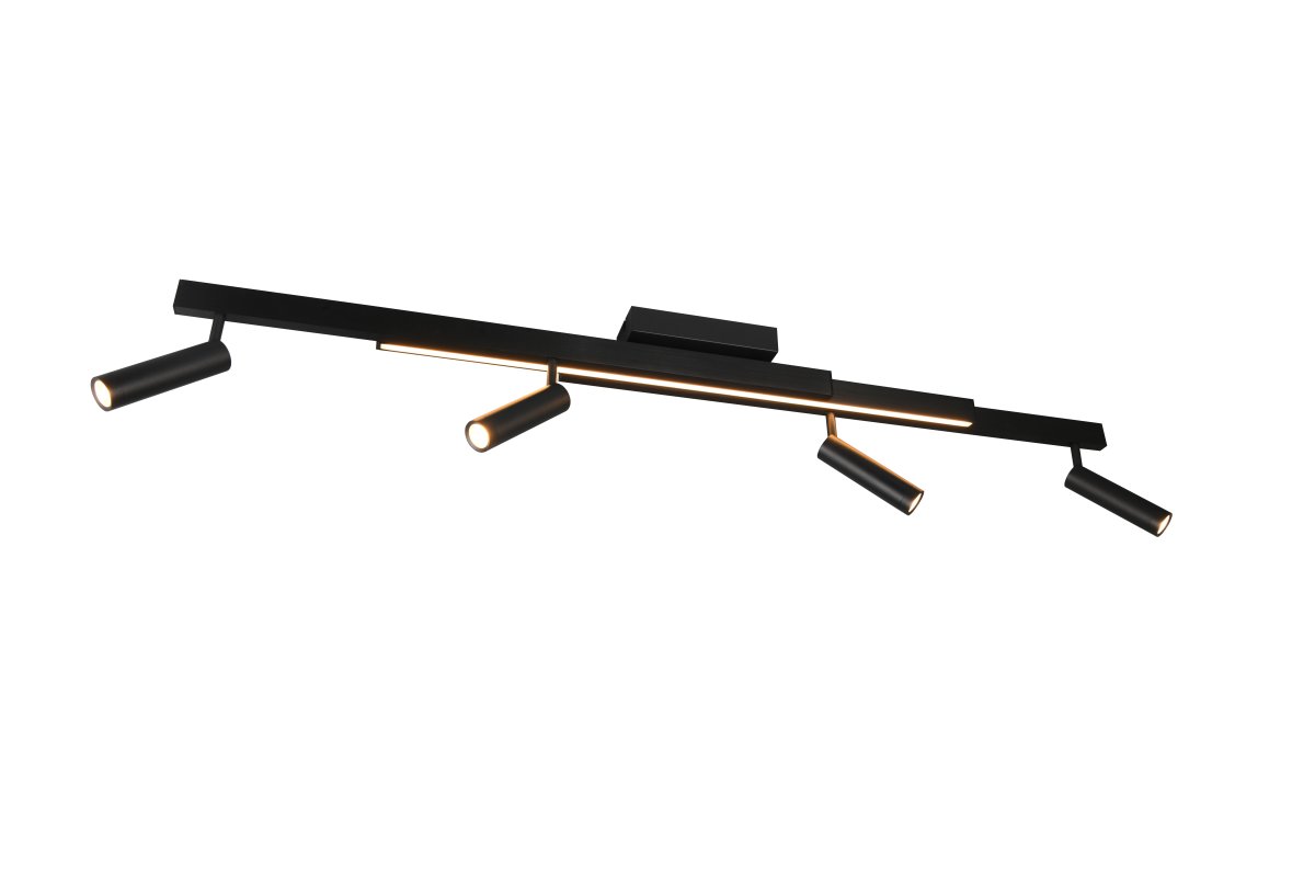 Zeno 4 Svart spotlight Fra Trio Lighting - Med energieffektiv LED-teknologi sparer du opptil 80 % på energikostnadene, samtidig som du får lang levetid og et miljøvennlig alternativ.