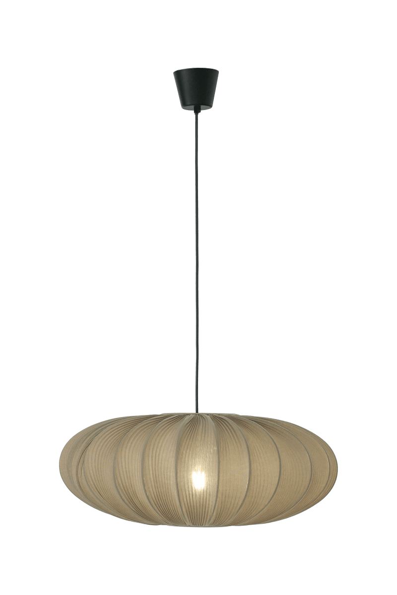 Mamsell Ø55 Grå Taklampe Fra Aneta Lighting - Mamsell taklampe er dekket med fint plissert stretchstoff som gir et behagelig, lett dempet lys.