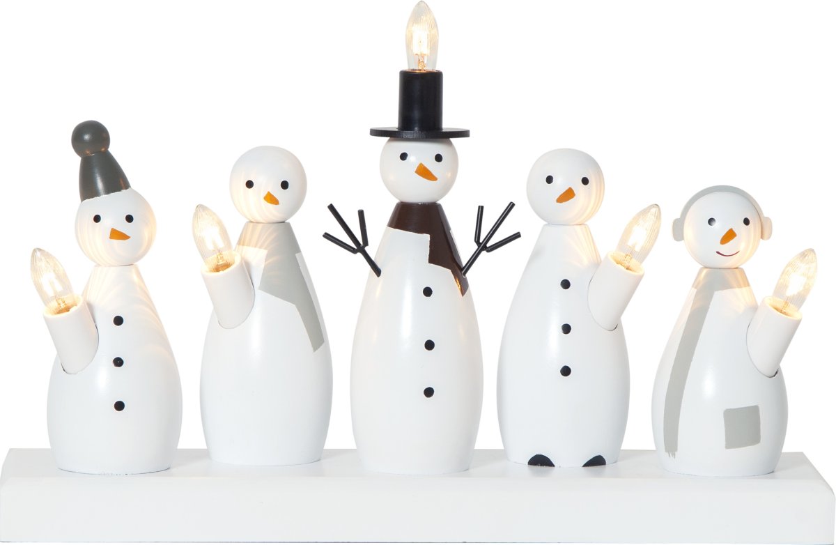 Snowman Hvit Fra Star Trading - Plasser den i et vindu, p&aring; en hylle eller og p&aring; en skjenk.