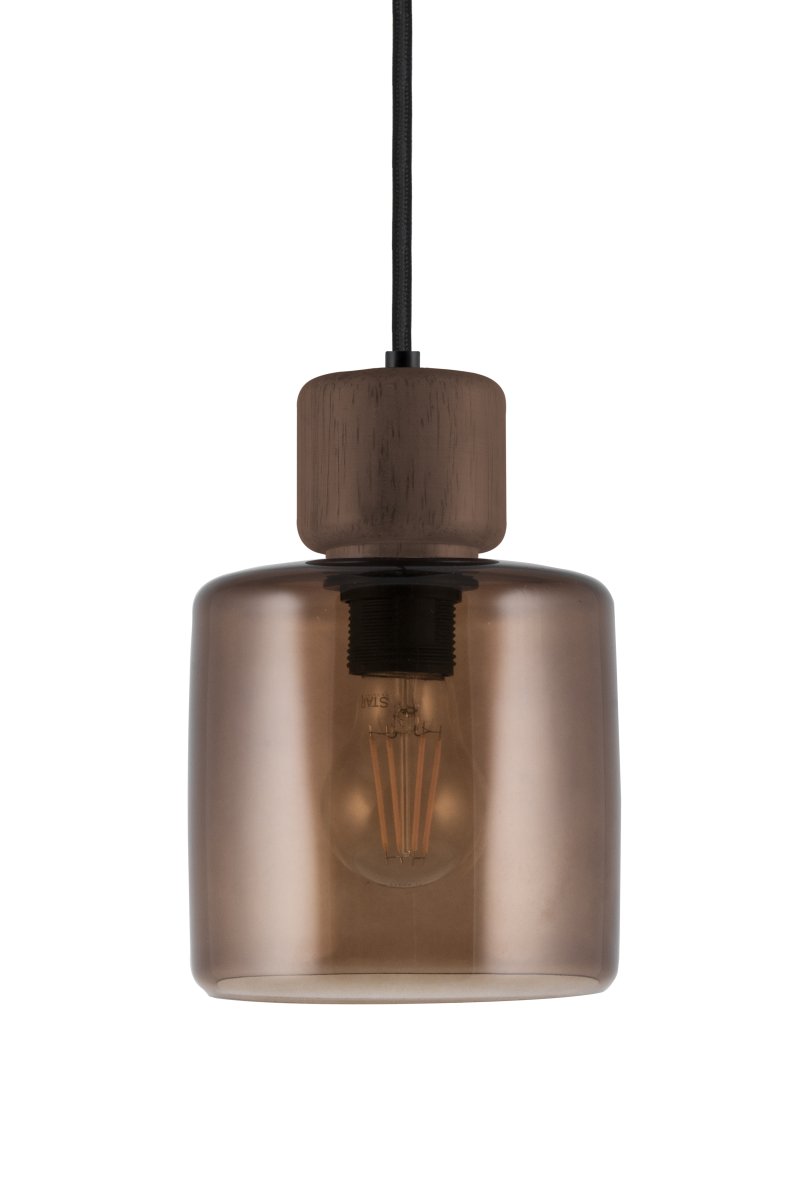 DOT Ø15 Brun Taklampe Fra Globen Lighting - DOT, designet av Roger Persson, er inspirert av en glassflaske med et dekorativt lokk.