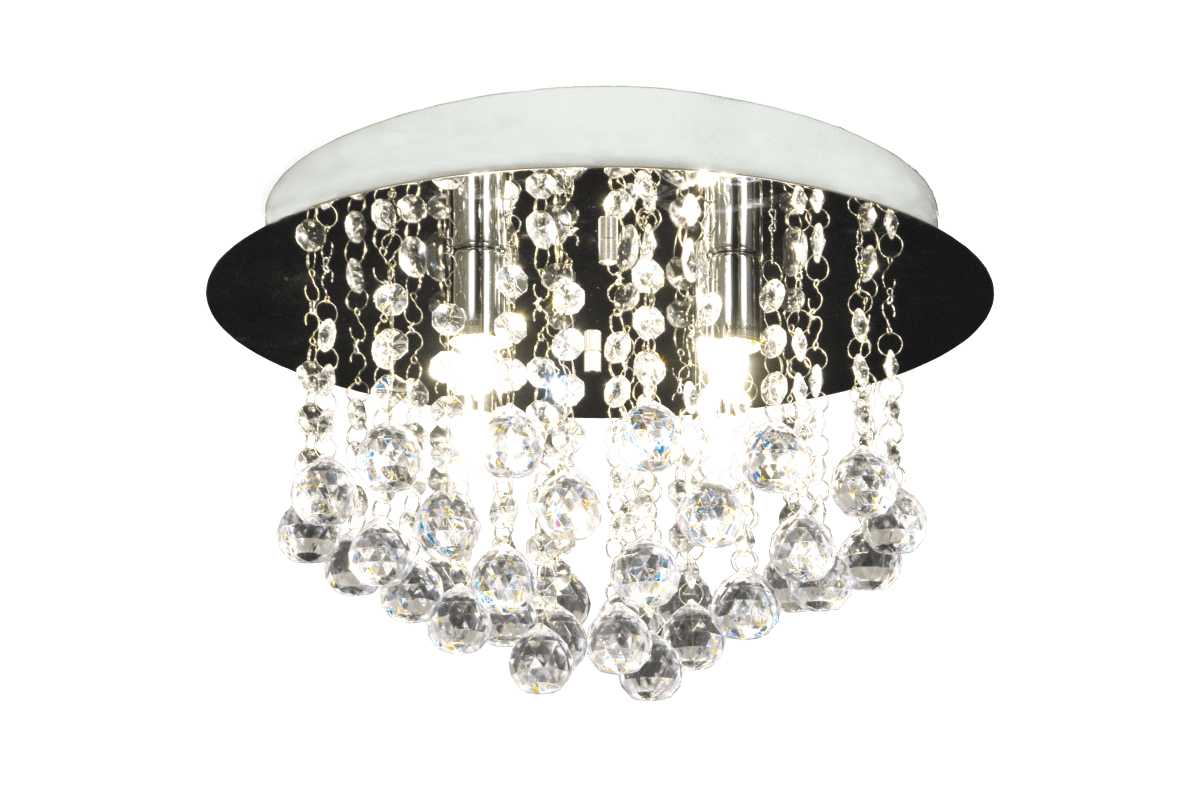 Madelene Ø35 Krom krystall Fra Aneta Lighting - MADELENE et tak i krom med et litt luksuriøst preg med fine prismer i akryl.