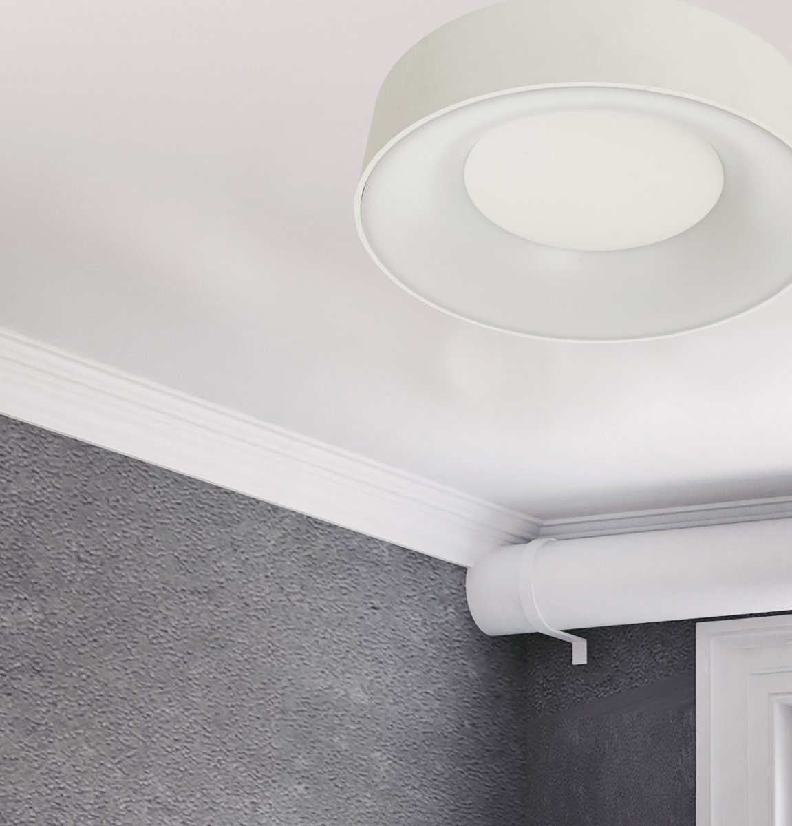 Blink Ø30 Hvit plafond Fra Aneta Lighting - Dekorativ og lysintensiv dobbeltisolert taklampe for montering i tak eller p&aring; vegg.