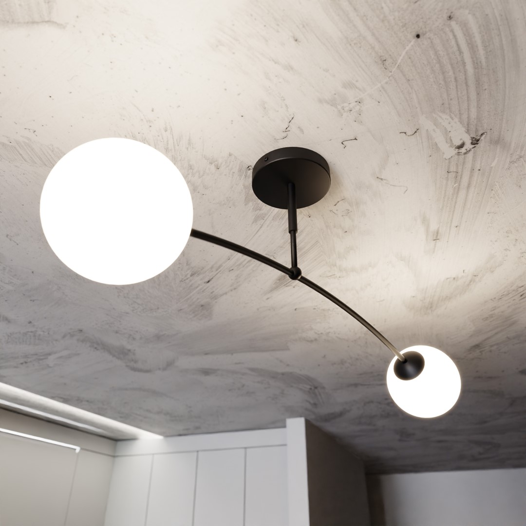 Pregos 60cm Svart plafond Fra Emibig Lighting - De er mest slående når de henges over et bord eller en stol, noe som gir rommet et unikt preg.