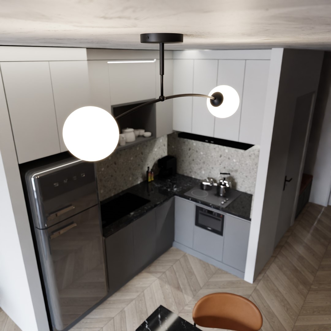 Pregos 60cm Svart plafond Fra Emibig Lighting - De er mest slående når de henges over et bord eller en stol, noe som gir rommet et unikt preg.