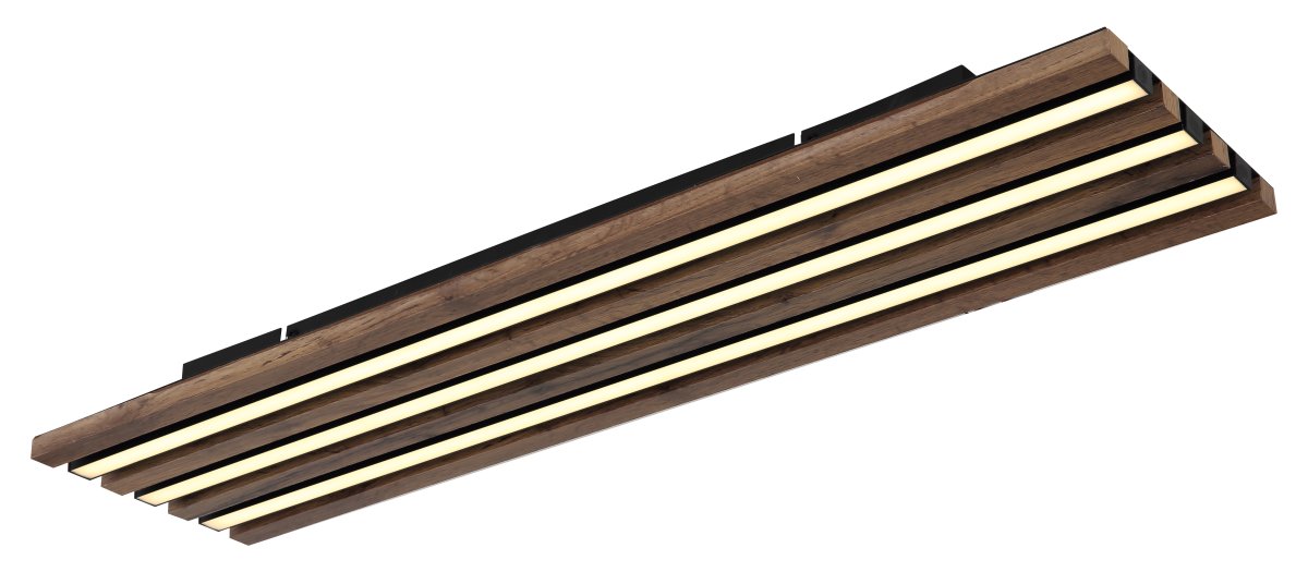 Hayden 80cm Tre plafond Fra Globo Lighting - Den rektangul&auml;ra plafonden Hayden &ouml;vertalar med sin moderna akustikpanel-look och bidrar med en h&auml;rlig ljusspridning i rummet.