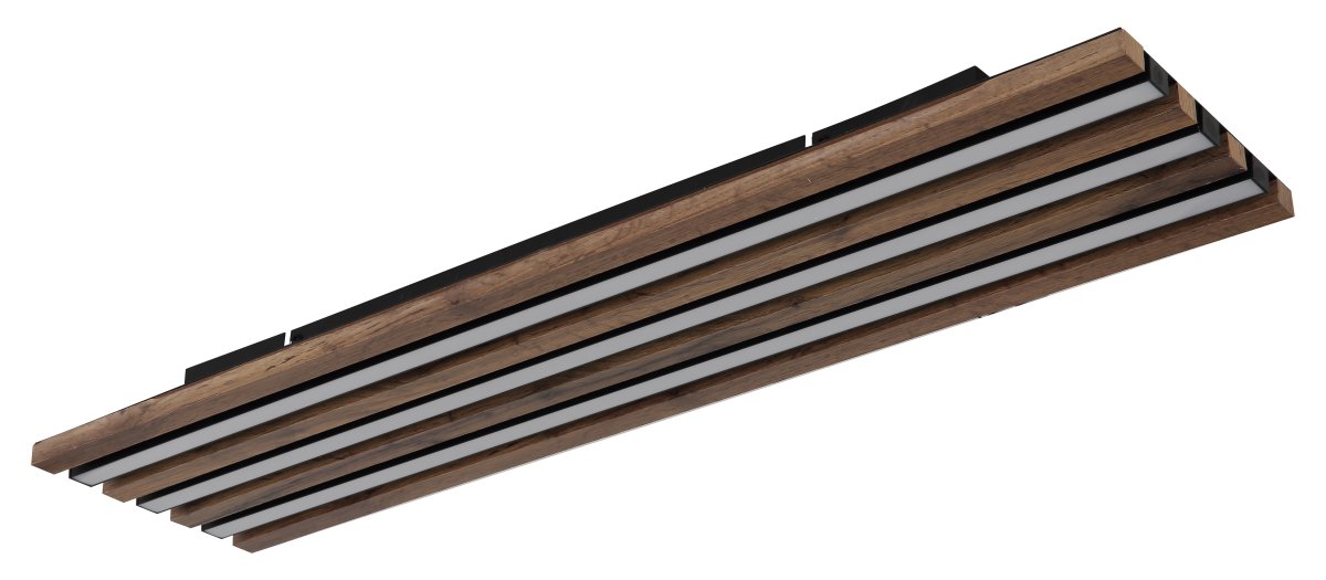 Hayden 80cm Tre plafond Fra Globo Lighting - Den rektangul&auml;ra plafonden Hayden &ouml;vertalar med sin moderna akustikpanel-look och bidrar med en h&auml;rlig ljusspridning i rummet.