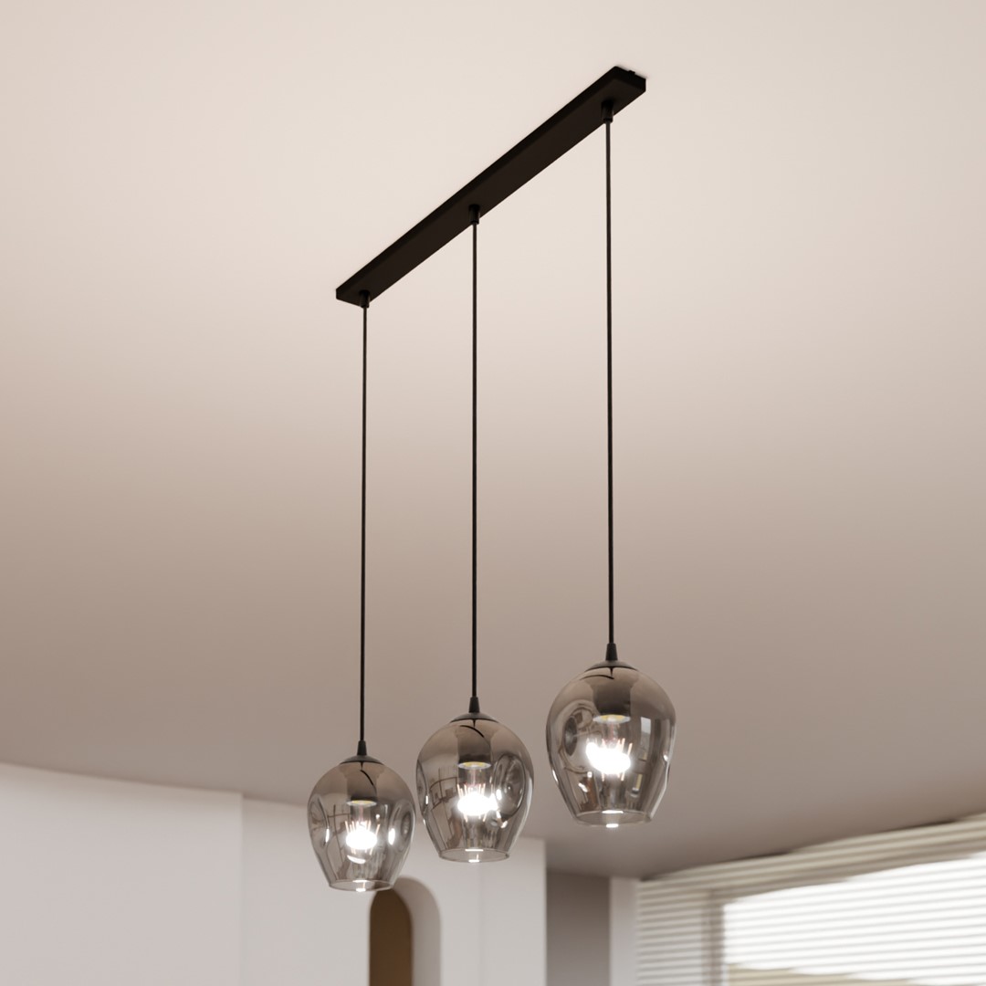 Istar 70cm Røykfarget Taklampe Fra Emibig Lighting - Istar er en allsidig og moderne kolleksjon av taklamper.