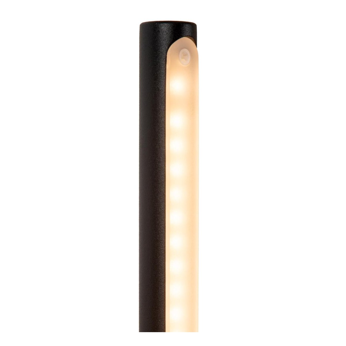Finan 48cm Svart vegglampe Fra Lucide - Det smale røret, laget av høykvalitets aluminium, rommer en LED-lyskilde som avgir en varm hvit glød.