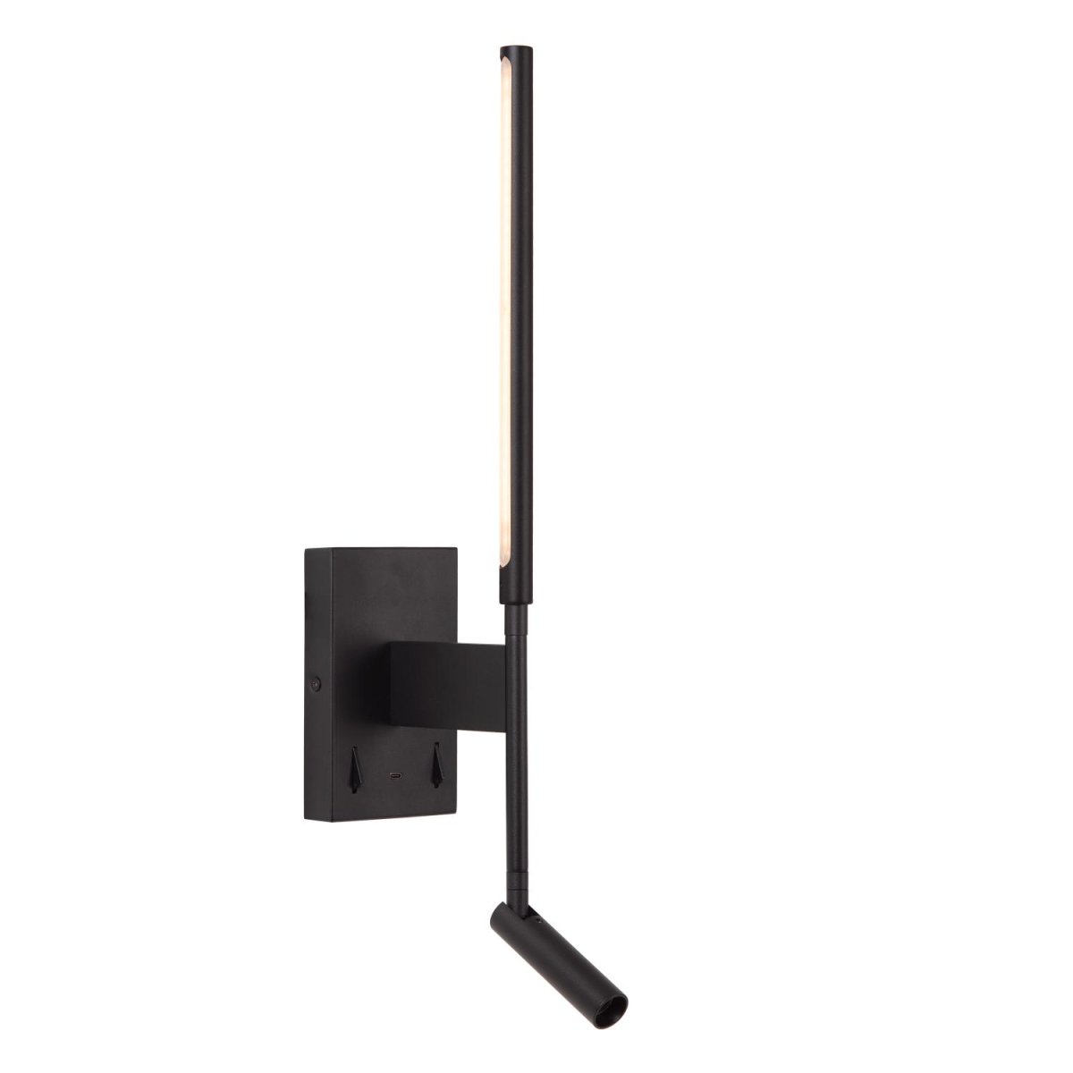 Finan Svart leselampe Fra Lucide - Unike produktegenskaper:Med integrert LED-lyskildeUtstyrt med varmt hvitt lys (2700K)Lampen kan vippes (vertikalt) med lampenmed lampen.