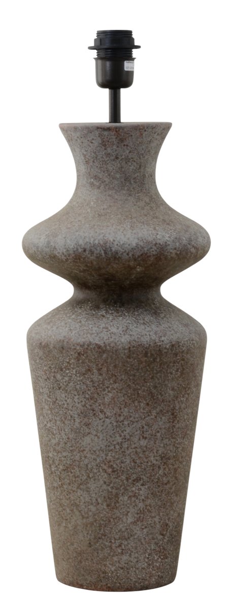 Zoom bilde av Belladonna 60cm Grå lampefot Fra Hallbergs - Denna dekorativa lampfot i keramik har en mjukt formad silhuett som ger ett elegant och organiskt uttryck.