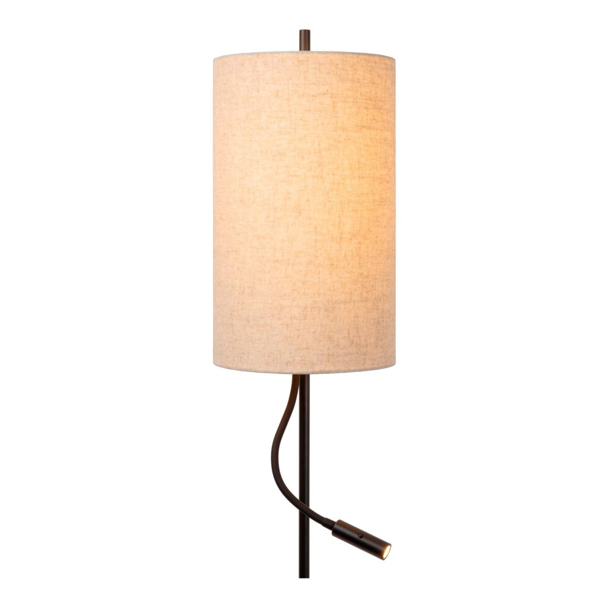Magic 2 Svart gulvlampe Fra Lucide - I tillegg til den elegante lampeskjermen har Magic også; en fleksibel lysarm med en kompakt, justerbar spotlight som retter lyset akkurat dit du vil ha det.